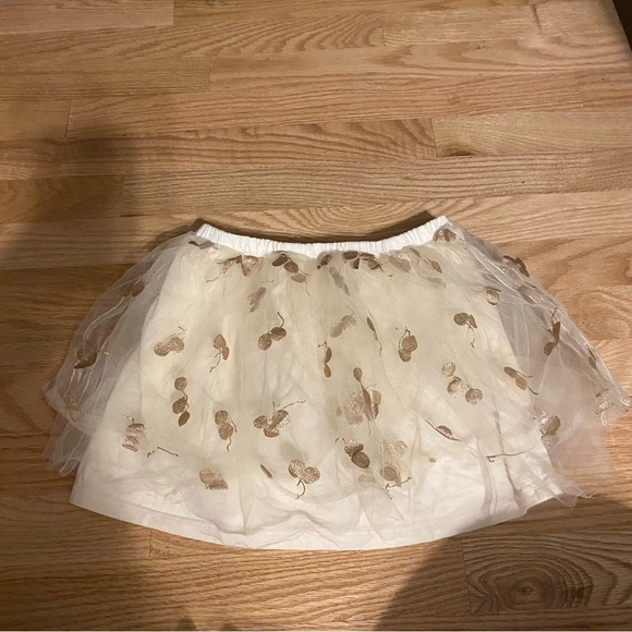 Crewcuts Gold Apple Tulle Skirt Sz 4/5 Kids Girls - Picture 2 of 5